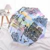 1pc Paris Landmarks Automatic Folding Umbrella - 8-Rib Automatic Open/Close, Large Canopy Birthday Festival Gift yy251217121