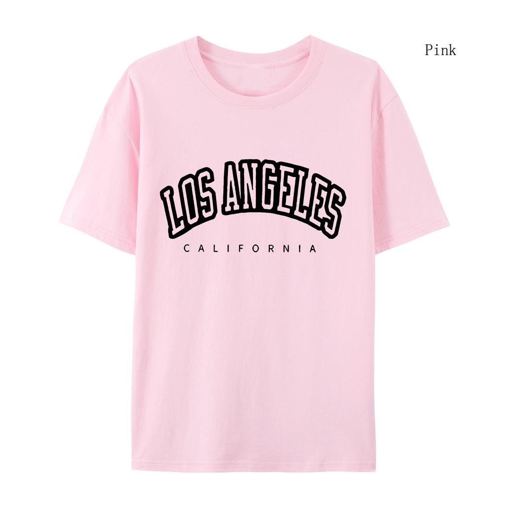 Женская футболка с рукавом большого размера Лос-Анджелес Печать Женская футболка Зимняя свободная футболка высокого качества Футболка с буквенным принтом