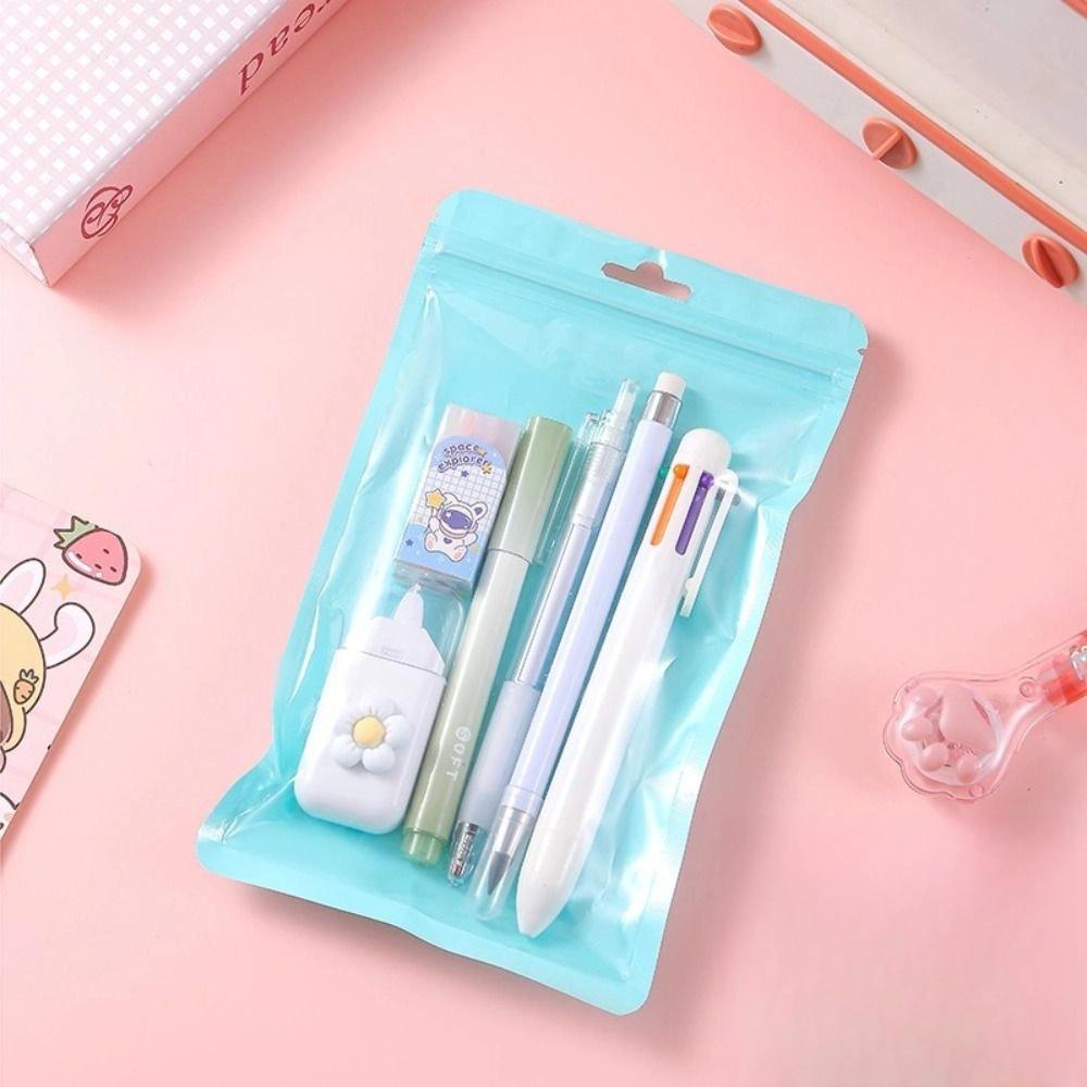 Cartoon Stationery Set Cute Pencil Eraser Correction Tape Ball-point Pen School Office Writing Supplies Gift Stationery