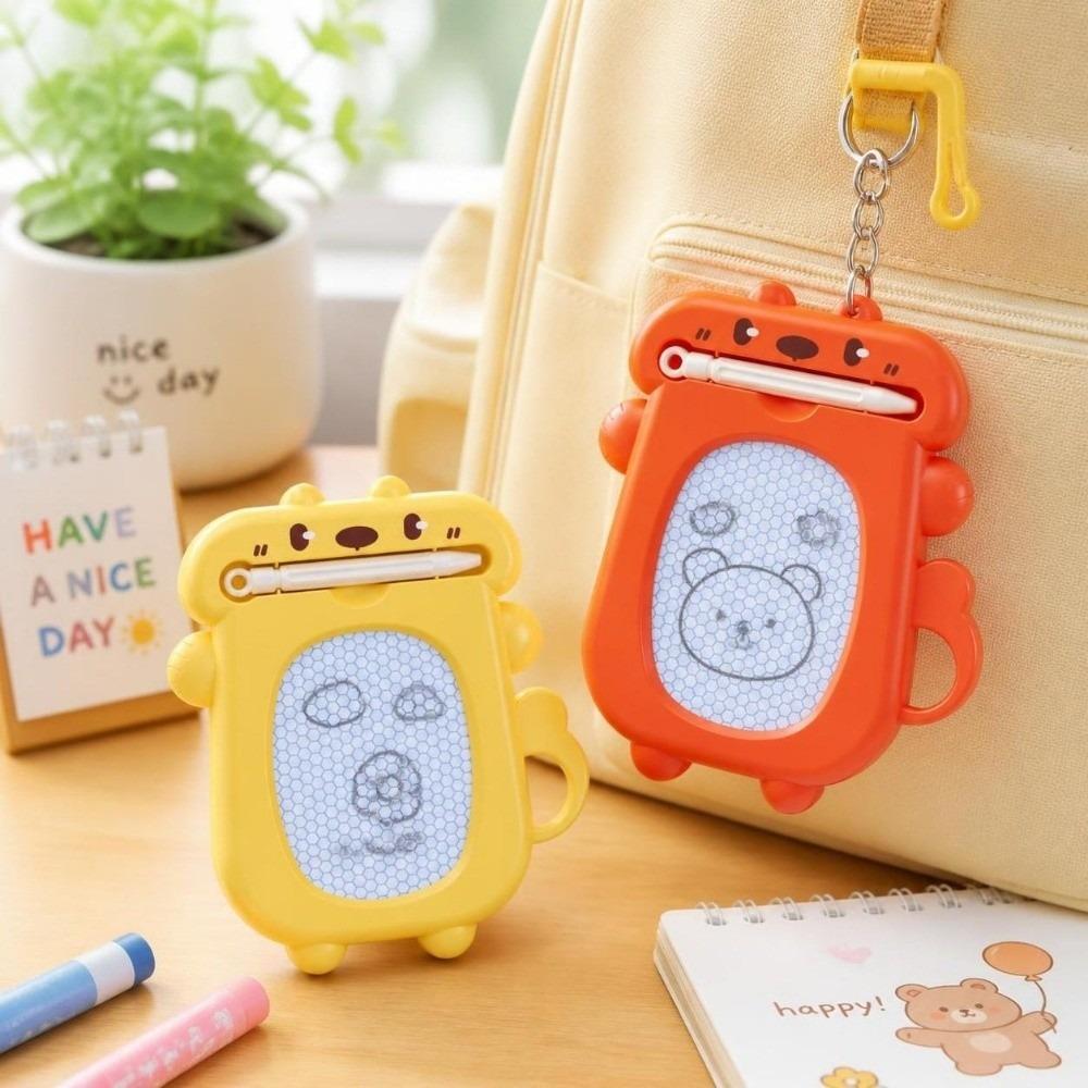 Funny Magnetic Drawing Board Keychain Creative Fidget Toy Mini Doodle Pad Keychain For Kids