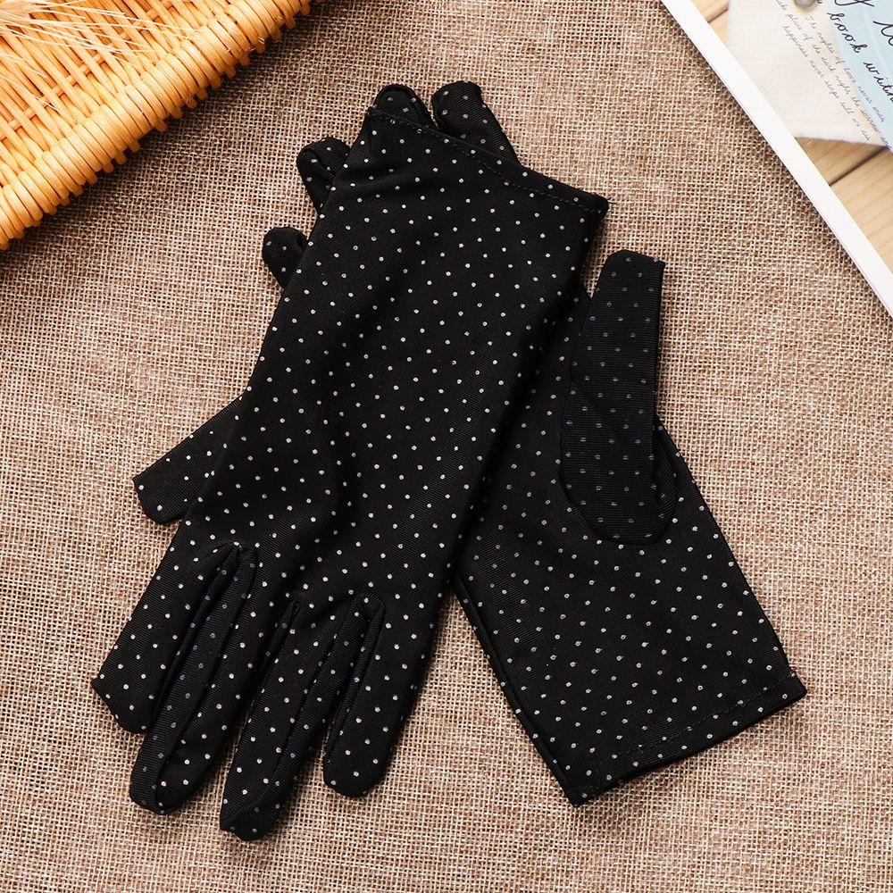 Fashion Drive Lady Girl Dot Gloves Sun Protection Wrist Gloves & Mittens Full Finger Mittens