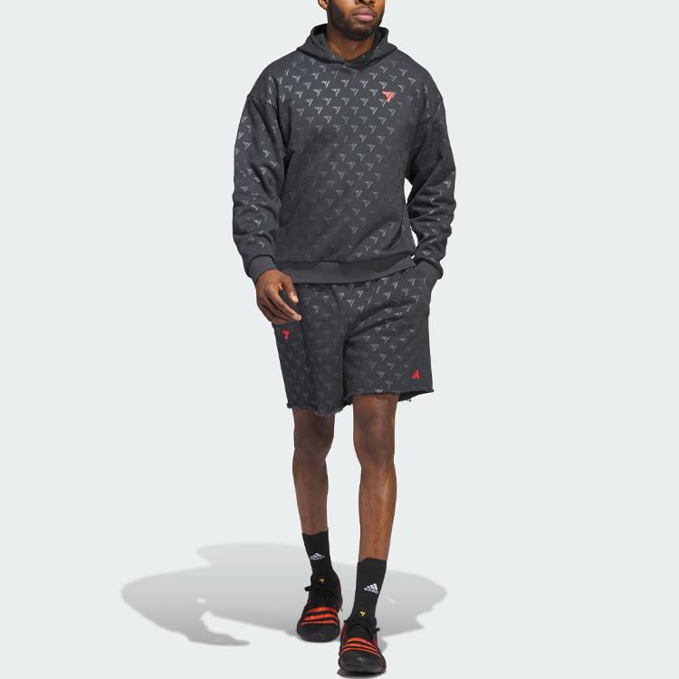 Adidas ALLOVER PRINT Casual Shorts Men's Carbon Black Moderate HY2769
