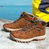 Men's Plush Hiking Shoes Outdoor Boots Large Size Cotton Shoes 36-48
