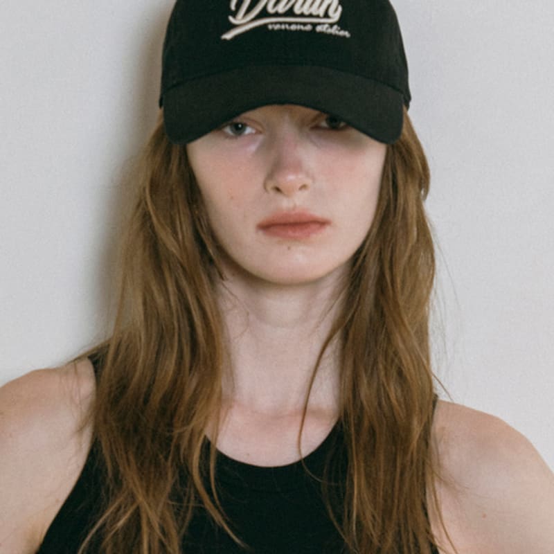 vanone atelier B3010 Darling Embroidered Ball Cap_Black