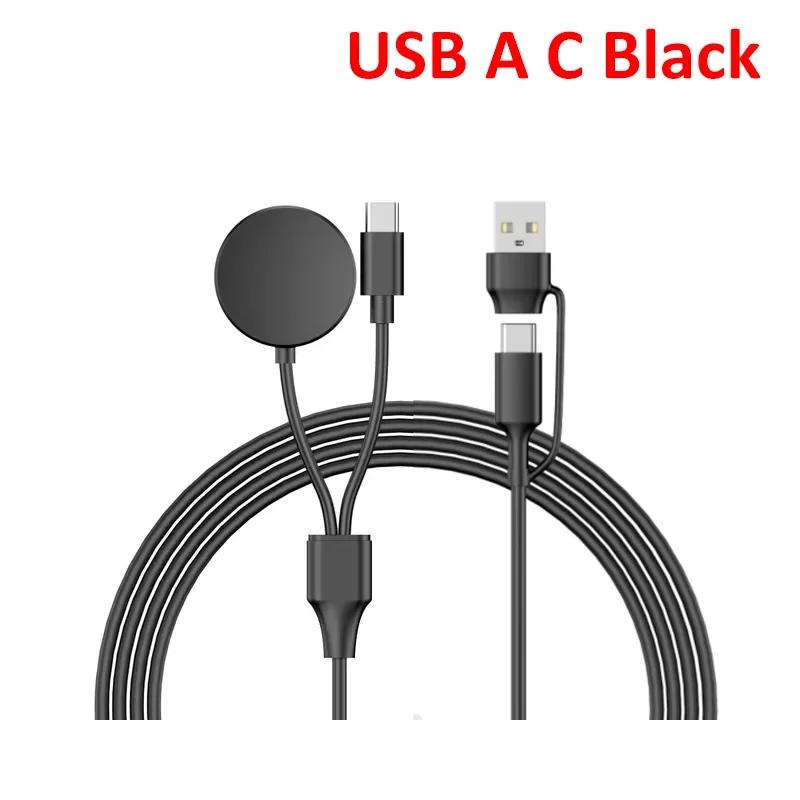 Зарядное устройство USB C для Samsung Galaxy Watch 2 в 1, кабель USB A Type C 3,94, подходит для Galaxy Watch6/5/4, Watch 5 Pro, Galaxy S23 Ultra