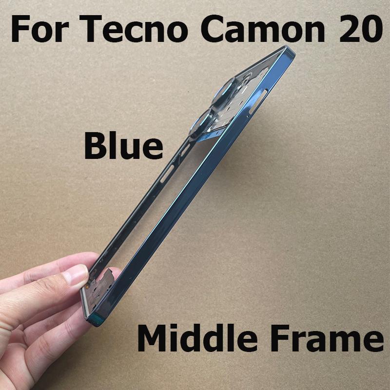 Средняя рамка для Tecno Camon 20 Передняя задняя рамка Корпус Передняя рамка лицевой панели Поддержка ЖК-дисплея
