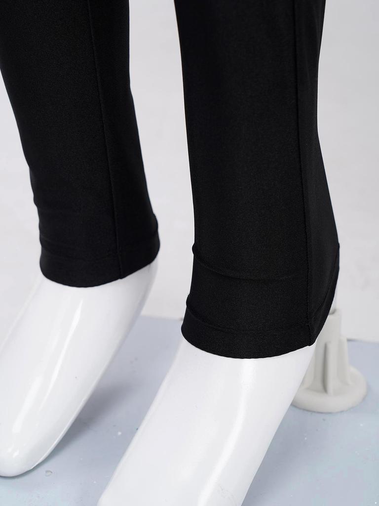 Комбинезон для гимнастики для девочек с блестящими стразами, боди с длинным рукавом из прозрачной сетки, костюм для фигурного катания