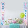 Buryeah 2 Pcs Gender Reveal Door Decorations Boy or Girl Porch Signs Gender Reveal Door Hangers Banner He or She Porch Signs for Baby Shower Party