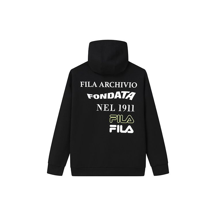 Fila Логотип Буква Спортивное Худи Мужские худи Черный F11M219211F-BK
