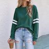 Women's Fashion Color Long Sleeve Pullover Sweatshirt for Casual Everyday Wear
