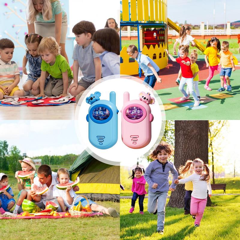 Boys Walkie Talkies Cartoon Koala Design Spy Gadgets Baby Radio Phone 2 Pack Portable With Long Range Lovely Sturdy Easy To Use