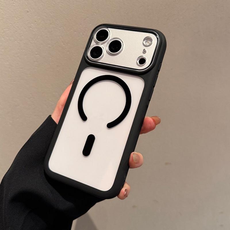 Прозрачный Защитный Чехол Defender For Magsafe для iPhone 17 16 15 14 13 Pro Max Камера AI Сенсорное Управление Беспроводная Зарядка Акриловая Крышка