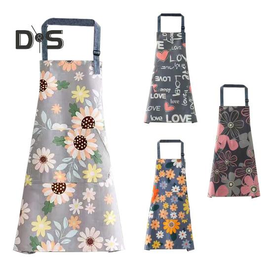 Кухонный фартук, маслостойкий, противообрастающий, регулируемый, в скандинавском стиле, для взрослых, с принтом, кухонный фартук