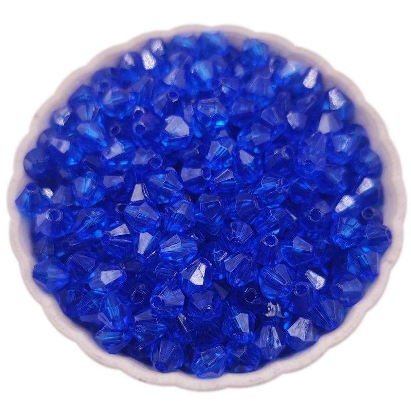 Творческие двухконусные свободные бусины 20-200 шт 5-8 мм акриловые прозрачные для изготовления ювелирных изделий своими руками граненые принадлежности