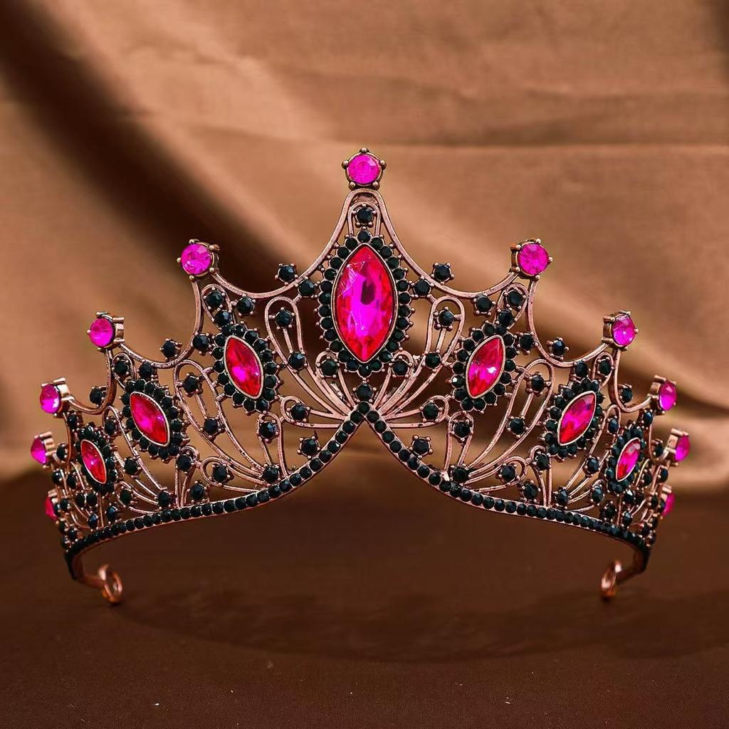 Головной убор «Корона невесты» Роскошная и величественная барочная корона из сплава — аксессуар к платью принцессы на вечеринку