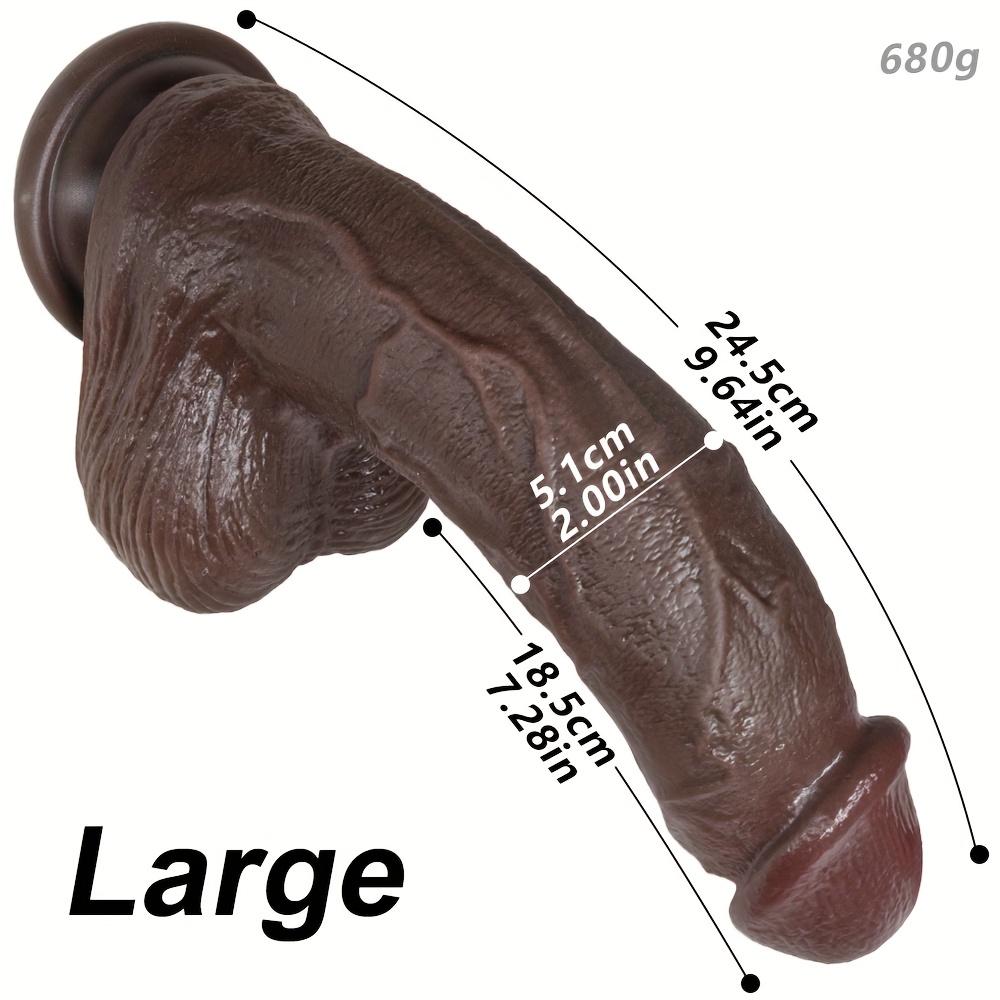 Реалистичный черный дилдо 9,65 дюйма с присоской, несколько размеров, жидкий силикон, стимуляция точки G и анальная стимуляция для пар, игра без рук