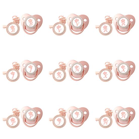 Зажим для детской соски Yousheng, Корона, английская буква, стразы, пищевой класс, новинка, силиконовый зажим для детской соски с защитой от падения, цепочка для детских принадлежностей