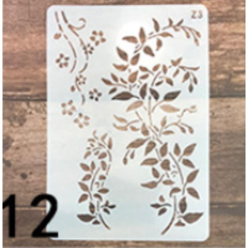 Листья DIY трафареты для наслоения настенная живопись скрапбукинг раскраска тиснение альбом декоративная открытка шаблон