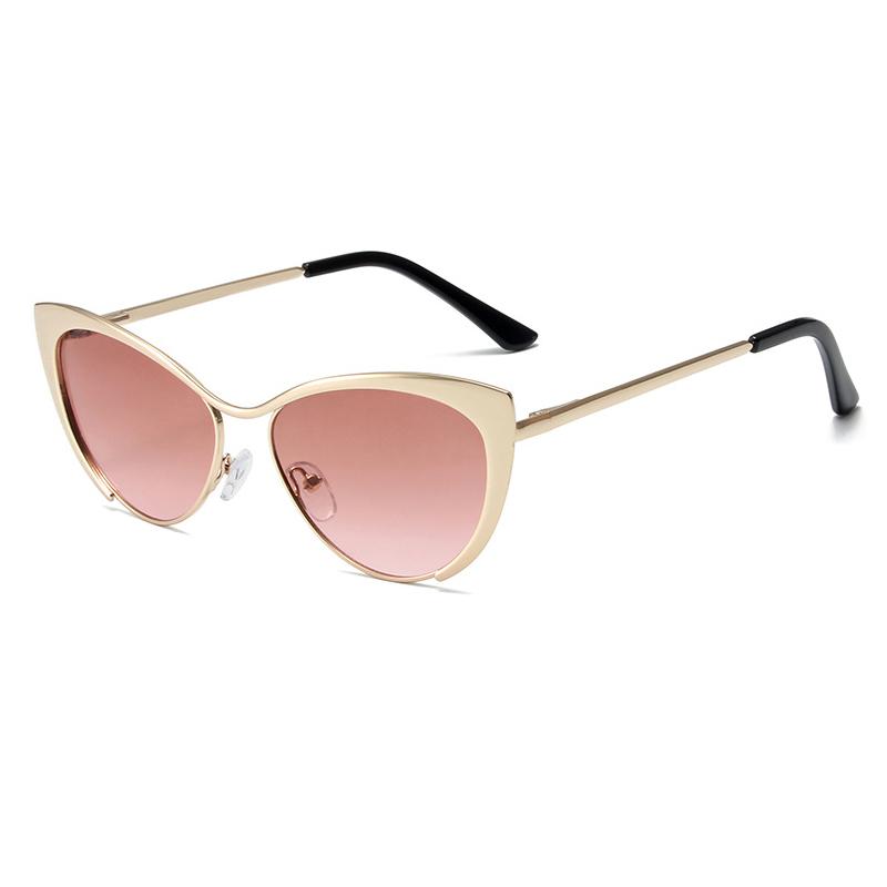 SHAUNA Anti-Blue Light Модные женские очки кошачий глаз с оптической оправой Весенние шарнирные металлические градиентные солнцезащитные очки UV400