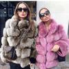 Women Fashion Luxury Faux  Coat Stand  Winter Warm Overcoat