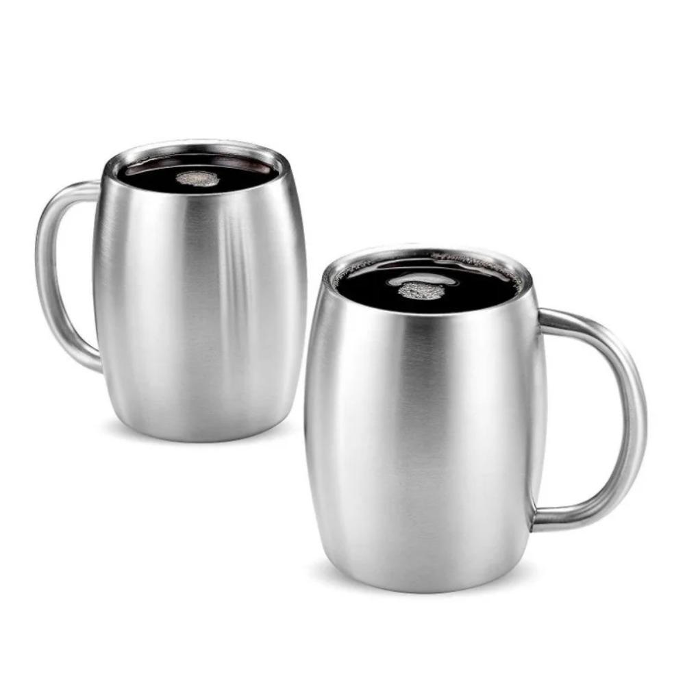 Portable Coffee Cup Double Wall Office Water Mugs Milk Tea Cups Thermal Cup Home