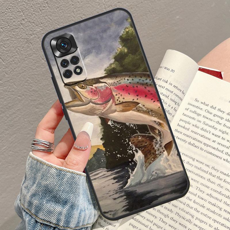 Brown Trout Fly Fishing Phone Case For Xiaomi Redmi Note 14 13 12 11 9 10 15 Pro Plus 10C 12C 13C 14C 15C Cover