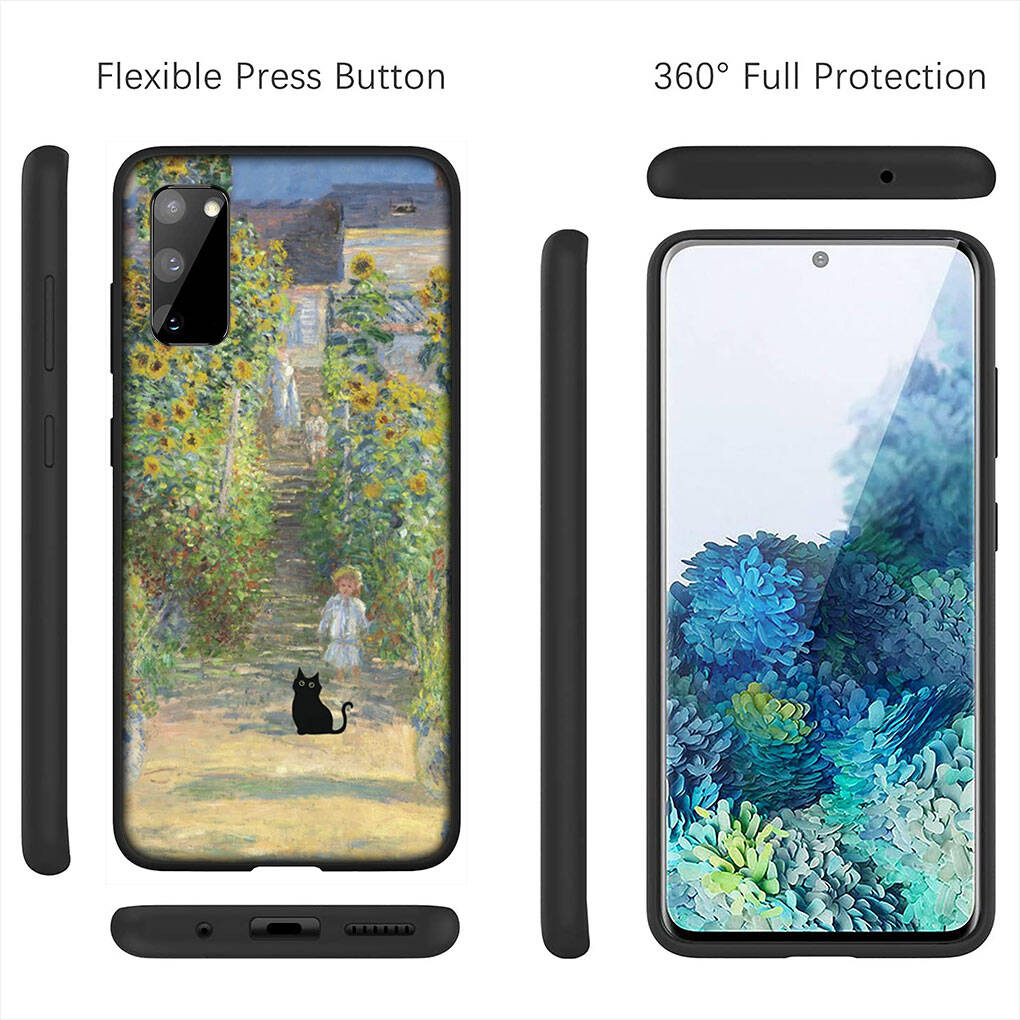 Cover for iPhone 17 16 15 Xiaomi Poco Redmi Note 14 13 12 11 Pro 16e Samsung Galaxy S25 S24 S23 OPPO Huawei Claude Monet Waterlily Cat Art Phone Case