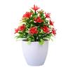Yousheng Faux Bonsai with Flowers Artificial Potted Plant Fake Small Tree Ornament for Wedding Home Office Cabinets Desktop Decor