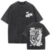 Washed Anime T-Shirt Bizarre Vintage T-Shirt Muol T-Shirt Graphic Casual Mmha Male Female Adventure Avdad