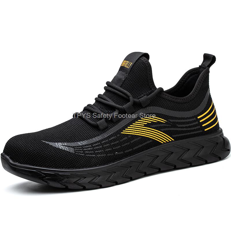 Модные защитные ботинки с защитой от проколов, мужские рабочие ботинки со стальным носком, рабочие ботинки с защитой от ударов, мужские защитные ботинки, промышленная обувь 36-48