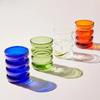 Creative Glass Cup Heat-resistant Tumbler Drinkware Tea Juice Milk Coffee Mug Home Water Glasses Ripple Mug 250ml