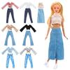 Fashion Clothes T-shirt Skirt Handmade Doll Dress Sweater Girl Doll Wearing  1/6 Doll&29~32 Cm Doll