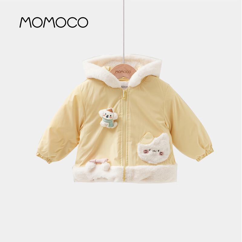 Зимняя утепленная куртка с капюшоном для девочек MOMOCO