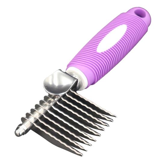 Расческа для удаления матов с меха для собак, кошек, безболезненное удаление из нержавеющей стали, нескользящая ручка, выпадение