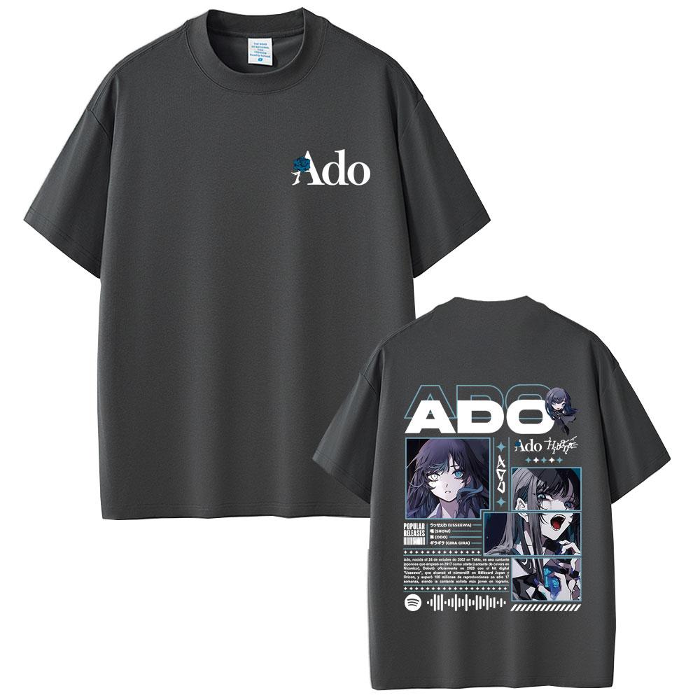 Ado World Tour 2025 Hibana Tshirt Male Fashion Casual Soft Cotton T Shirts Men Women Fashion Japanese Style Short Sleeve Tshirt