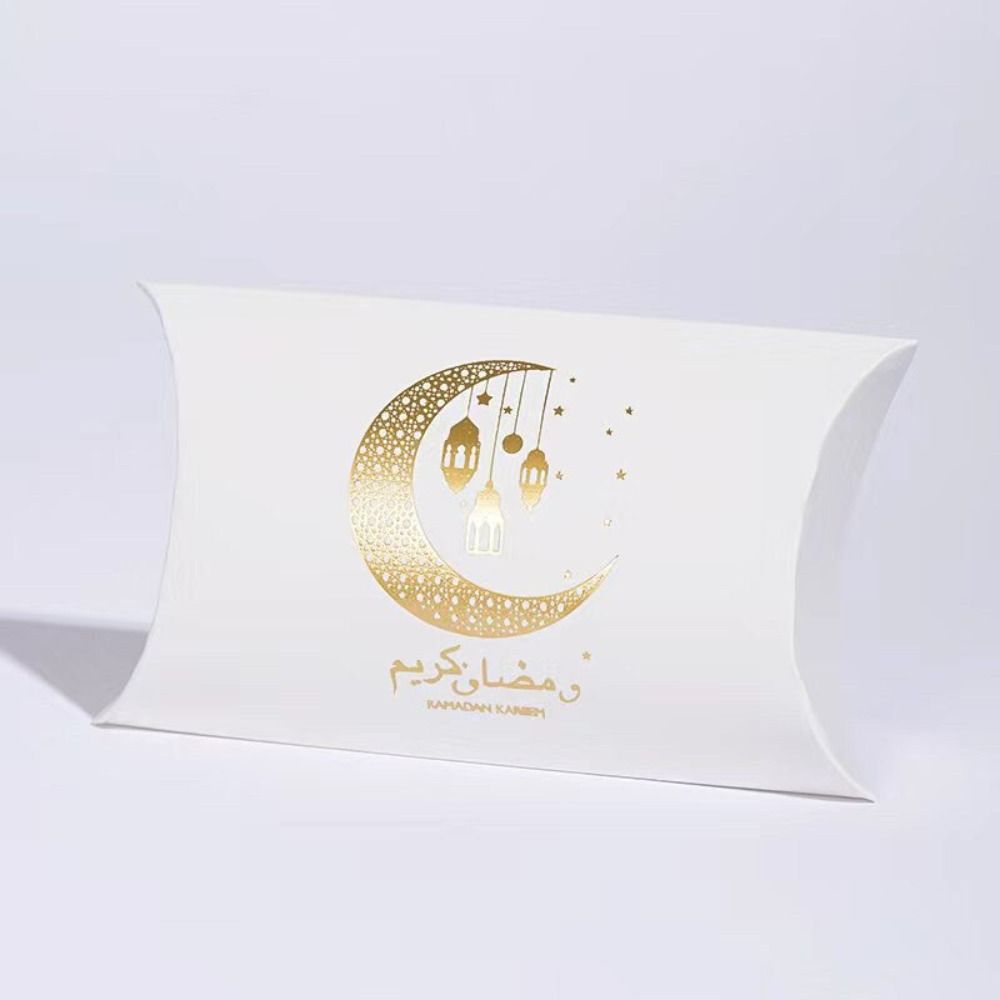 10 шт. Дизайн полумесяца Подарки на Рамадан Упаковка Ид Мубарак Мешок для конфет Исламские Мусульмане Вечеринка