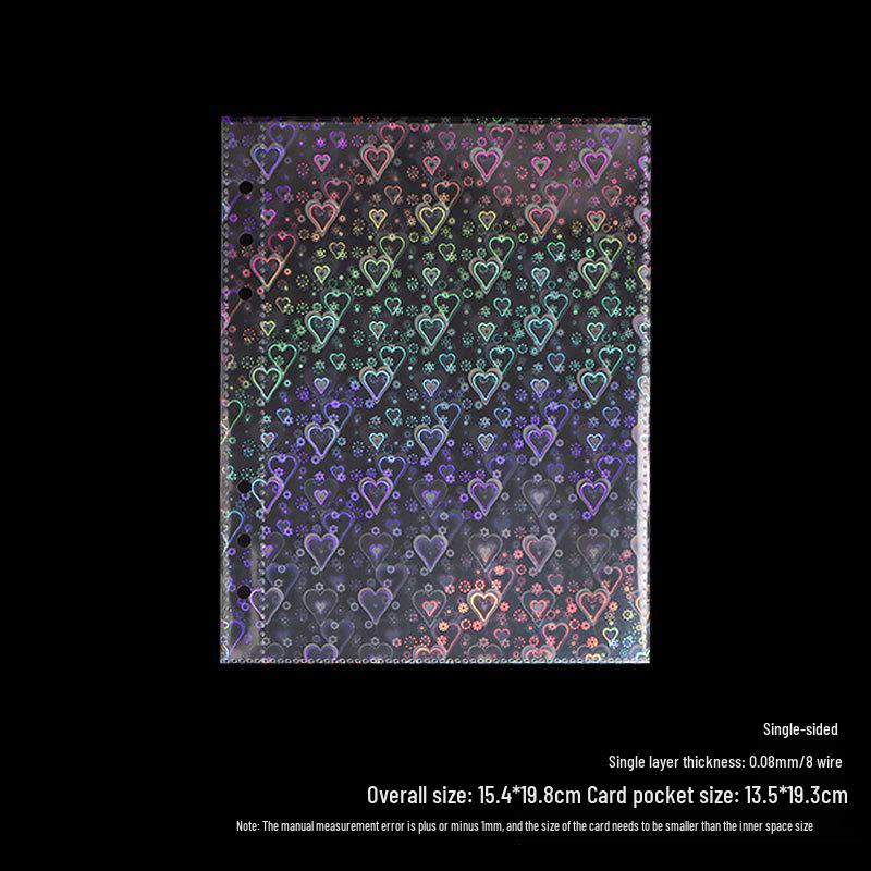 Прозрачный кольцевой блокнот формата А5 с 6 отверстиями, с карманами для фотографий и чеков.