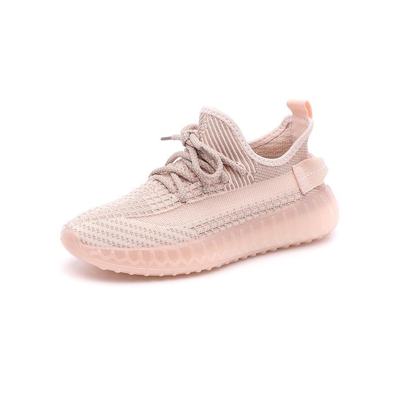 Пара кокосовых кроссовок 2025 лето новинка дышащие кроссовки для бега из ткани-мухи корейская версия легких спортивных кроссовок для женщин