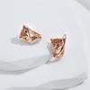Kinel Red Natural Zircon Fox Jewelry Set Vintage Rose Gold Color Animal Necklace Earrings And Ring Sets