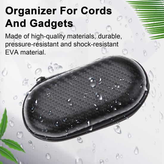 Жесткий дорожный чехол из этиленвинилацетата для Bluetooth-совместимой гарнитуры, противоударный, с сетчатым карманом, органайзер для зарядного кабеля