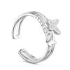 Ladies Crystal Butterfly Adjustable Open Rings Jewelry