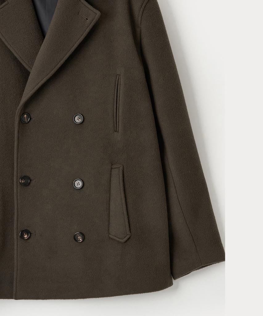 Anytime Loreak Anemone Pea Coat - Cocoa
