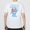 Nike Мужская белая повседневная футболка с принтом букв и круглым вырезом
