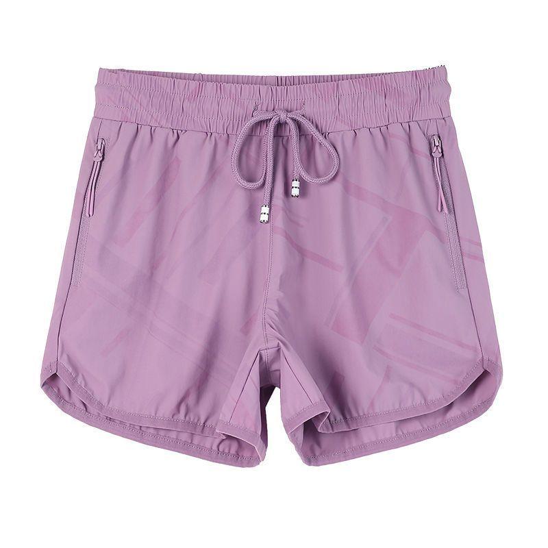 Быстросохнущие шорты Ice Silk, спортивные шорты, женские летние брюки с высокой талией для фитнеса и бега, тонкие брюки длиной три четверти