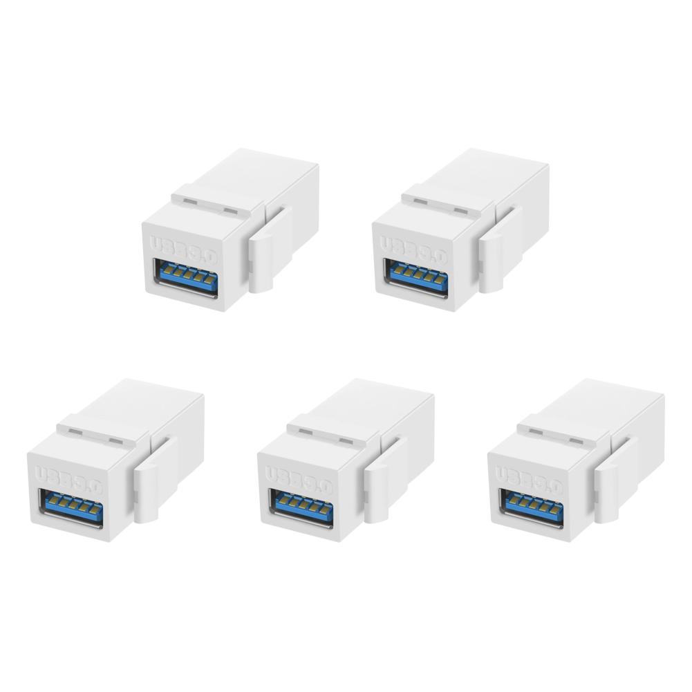 5/10 шт. Вставки типа Keystone USB 3.0 Адаптеры USB — USB Разъем-розетка Соединительный адаптер для настенной розетки