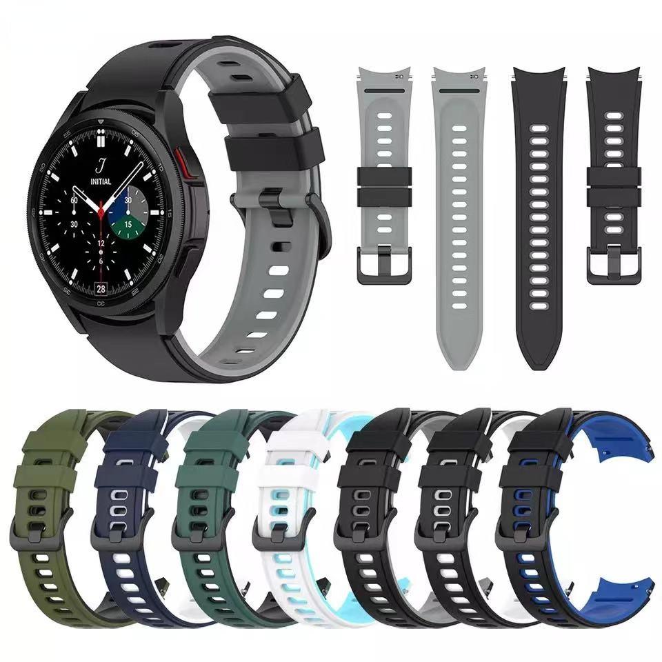 Силиконовый ремешок без зазоров для Samsung Galaxy watch 4 6 Classic 46мм 42мм 5 Pro браслет ремешок Galaxy Watch 7/6/5/4 44мм 40мм Correa