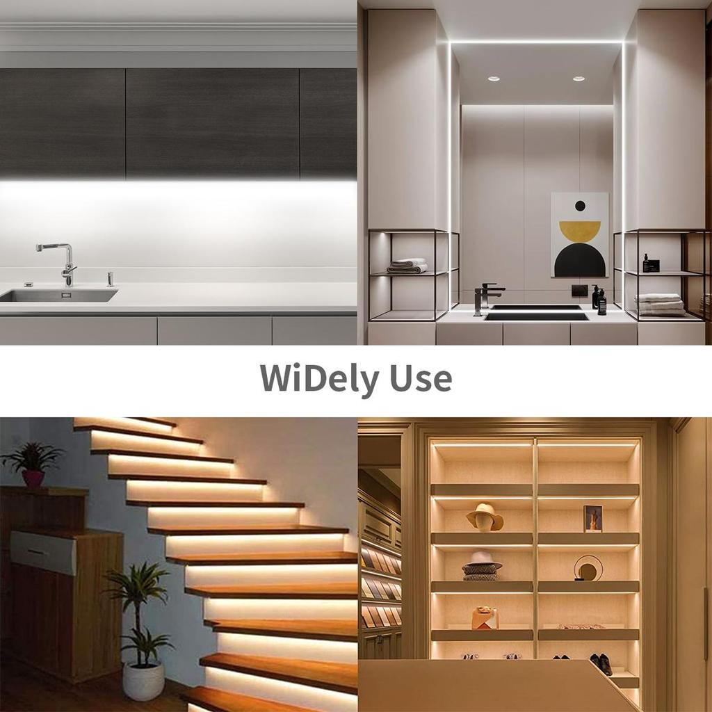 MALITAI Светодиодные ленты с беспроводным управлением IP65 Датчик движения Светодиодные лестничные светильники для кухонного шкафа Светодиодные ночные светильники с адаптером вилки европейского стандарта