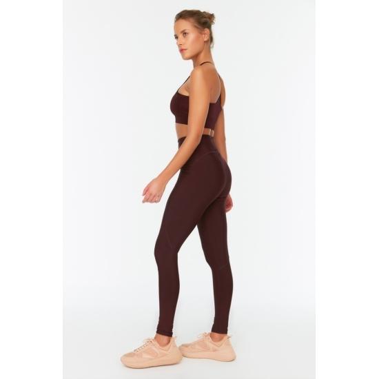 Sports Clothing Stitch Detail Gatherer Full Length Sports Tights