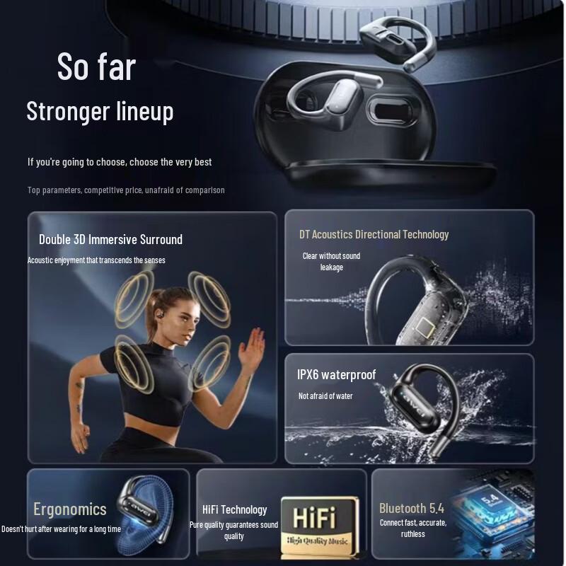 Беспроводная Bluetooth-гарнитура AWEI T93 с открытым дизайном