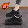 Old Beijing cotton shoes women's winter one-pedal velvet warm mother shoes non-slip soft-soled black sports and leisure shoes